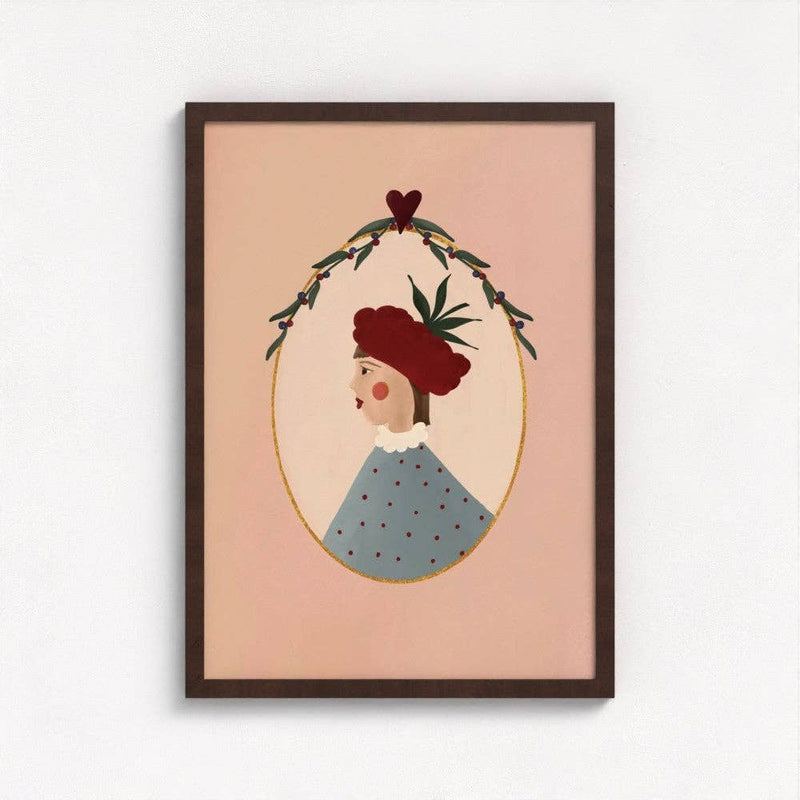 Queen of the Rodeo - Giclee Art Print - Raspberry: A3