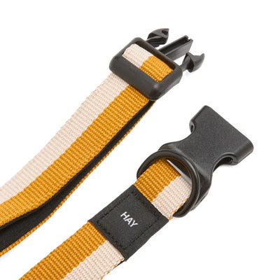 Dog Collar Flat M/L - Off White/Ochre