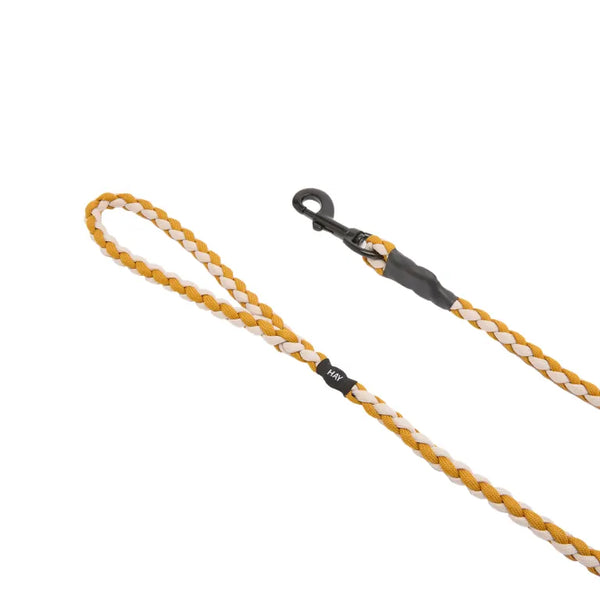 Dog Leash Braided Adjustable M/L - Off White/Ochre