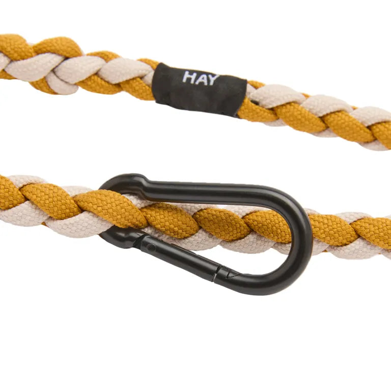 Dog Leash Braided Adjustable M/L - Off White/Ochre