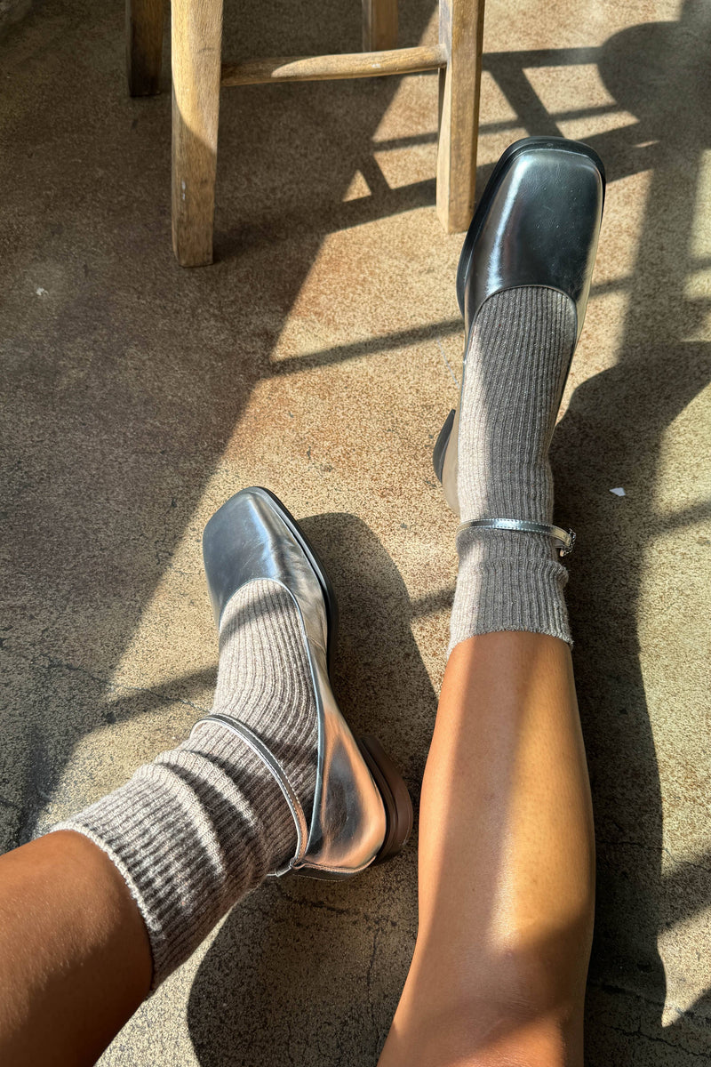 Winter Sparkle Socks - Nutmeg