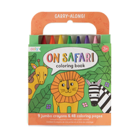 Carry Along Crayon & Colouring Book Kit - On Safari - Set of 9