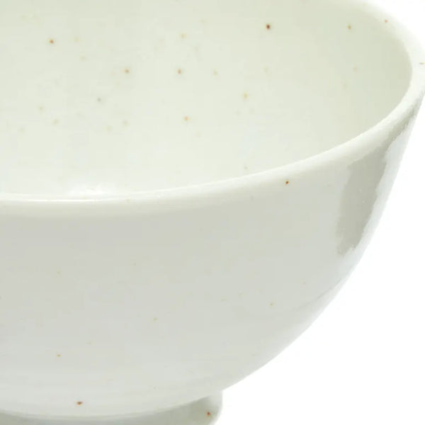 Kyoto Ceramics Japanese Rice Bowl - White Speckled