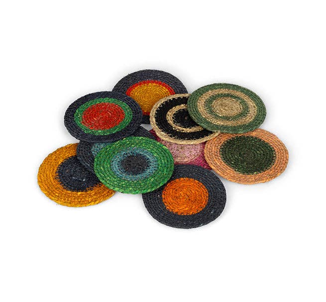 Seagrass Coaster - Midnight Blue / Rust