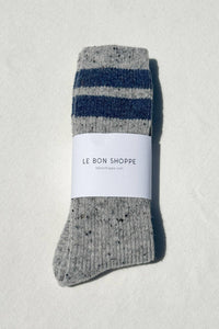 Snow Varsity Socks - Grey / Blue
