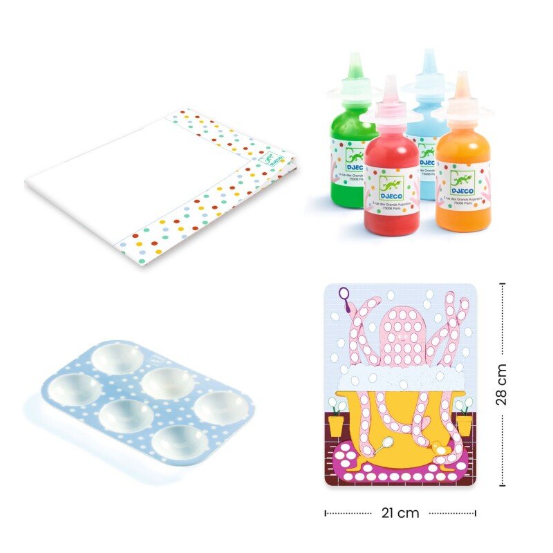Djeco Magic Finger Painting - Dots and Fish