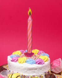 Birthday Candle Bookmark - Peach/Red