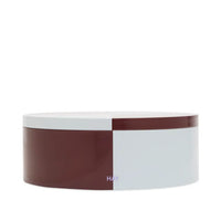 Tin Container - Round - Burgundy and Ice Blue