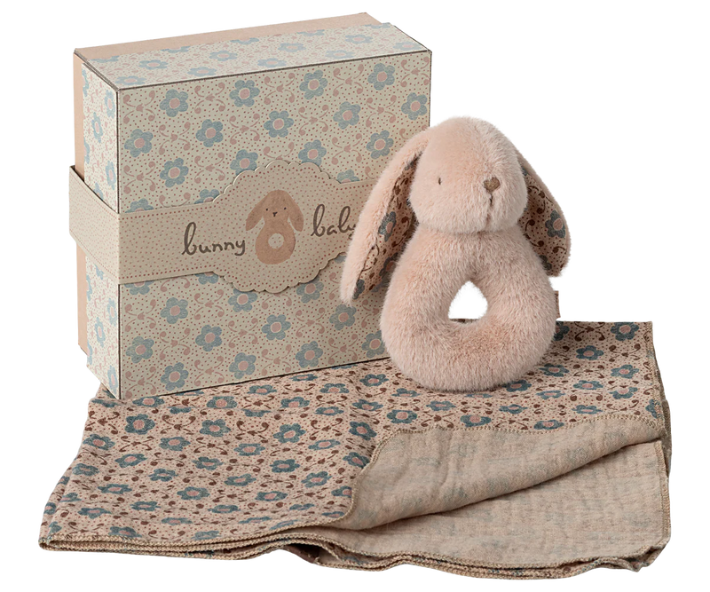 Bunny Rattle Set - Powder