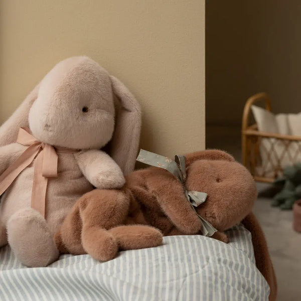 Sleeping Bunny Plush - Small - Soft Brown
