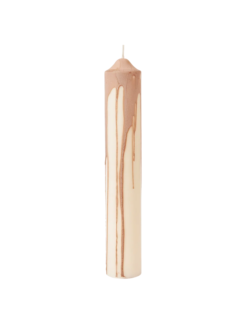 Dryp Pillar Candle - H30 - Beige