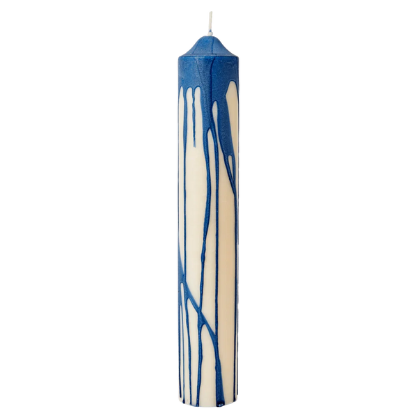 Dryp Pillar Candle - Deep Blue