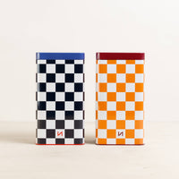 Airtight Tin Storage Container: Check Orange