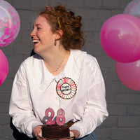 Pink Happy Birthday Badge | Birthday Party |