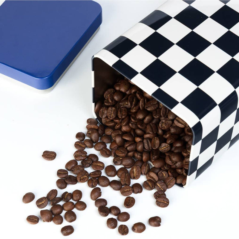 Airtight Tin Storage Container: Check Navy