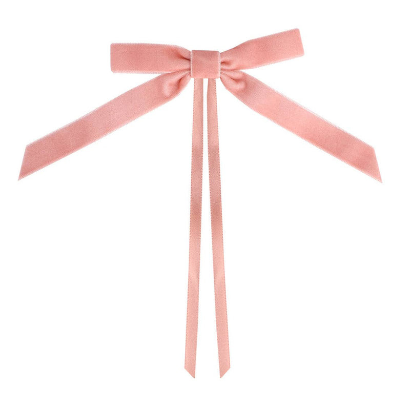 Christmas Pink Velvet Bows - 8 Pack
