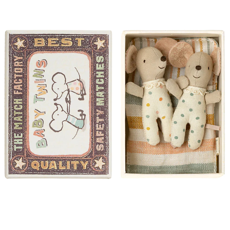 Baby Twin Mice in Matchbox