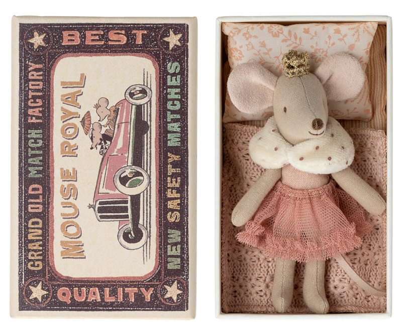 Little Sister Princess Mouse in Matchbox
