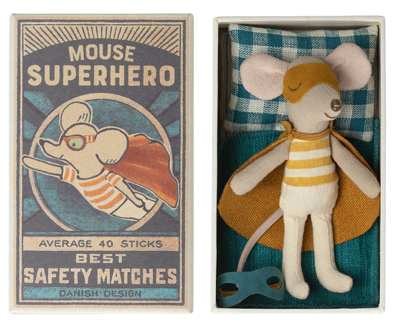 Superhero Mouse in Matchbox