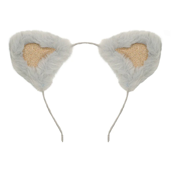 Furry Cat Ears - Grey