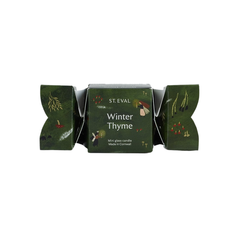 Christmas Cracker Mini Glass Candle - Winter Thyme