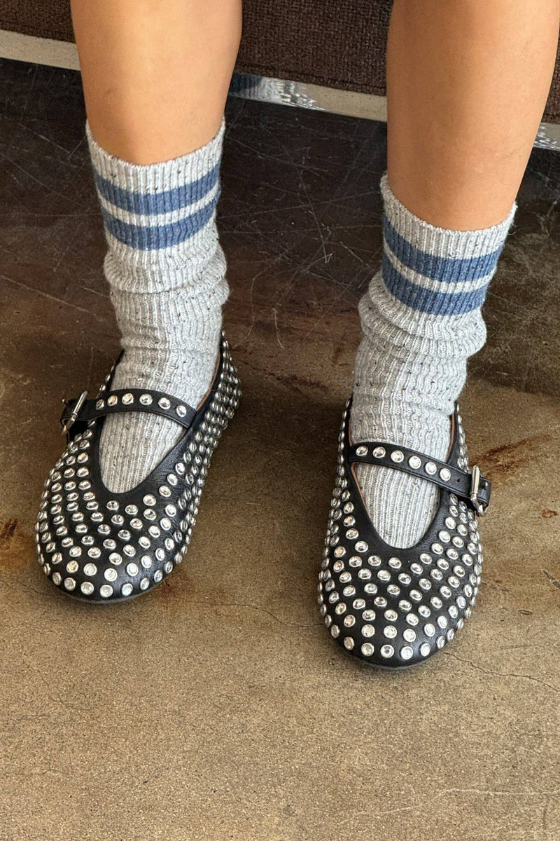 Snow Varsity Socks - Grey / Blue