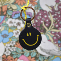 Feeling Lush Smilie Face Key Fob - Coral