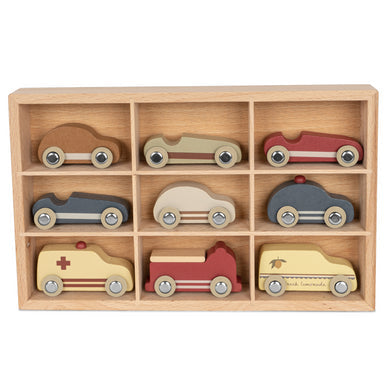 Konges Sløjd - Wooden Mini Cars - Set of 9