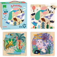 Vilac Earth, Sea & Sky Puzzle Collection Wooden Educational