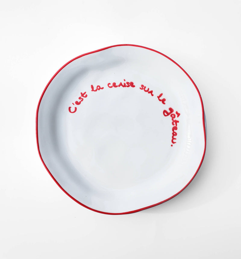 Statement Plate - 'C'est la cerise sur le gateau'