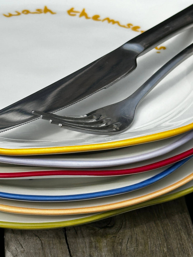 Statement Plate - 'these dishes won't wash themselves'