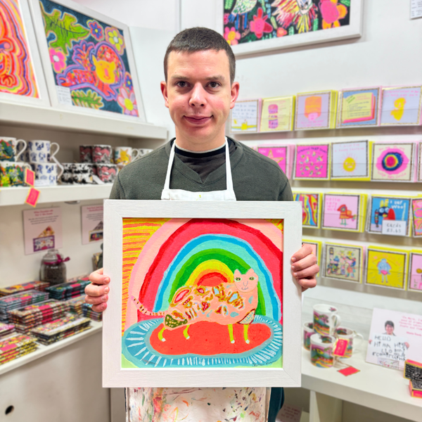 Rainbow Cat Milk Chocolate Bar with Smoky Malt Crunch, Sea Salt & Cinnamon