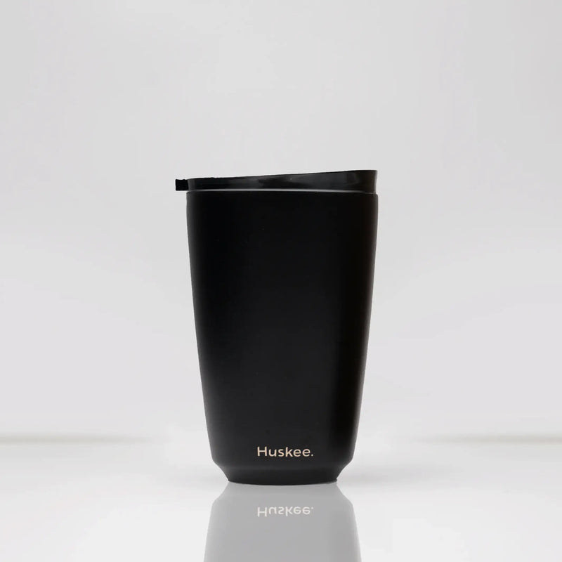 HuskeeSteel Cup & Lid - Black 8oz