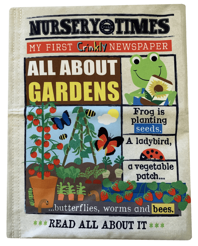 Nursery Times Crinkly Newspaper - All About Gardens