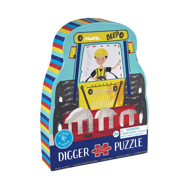 Floss and Rock - UK - 12 Piece Shaped Jigsaw in Shaped Box - Construction