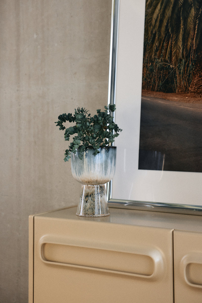 Retro Flower Pot - Glacier