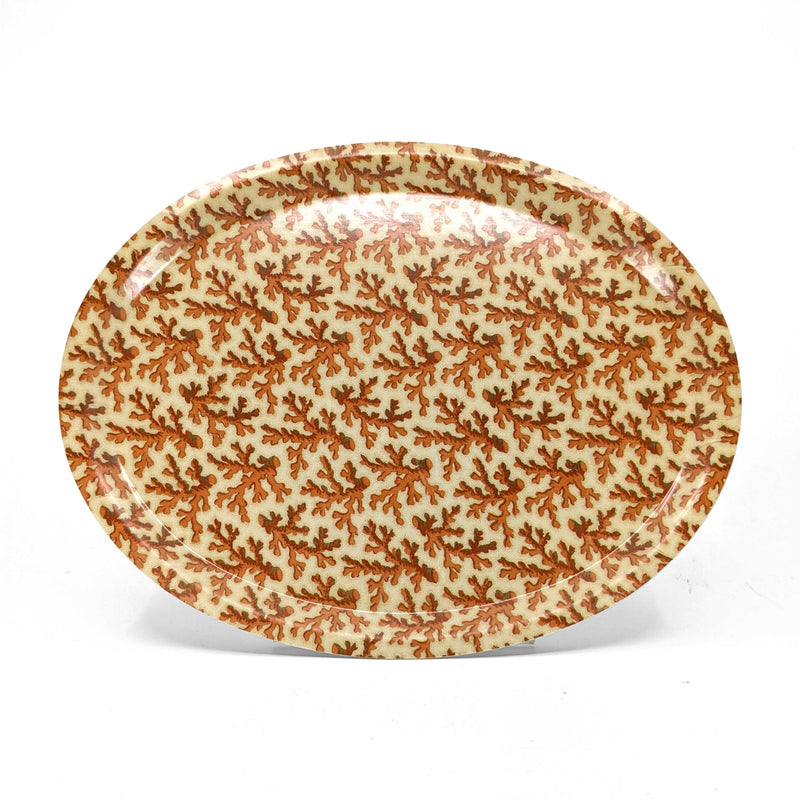 Oval Birch Wood Tray - Seaweed