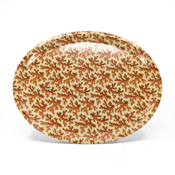 Oval Birch Wood Tray - Seaweed