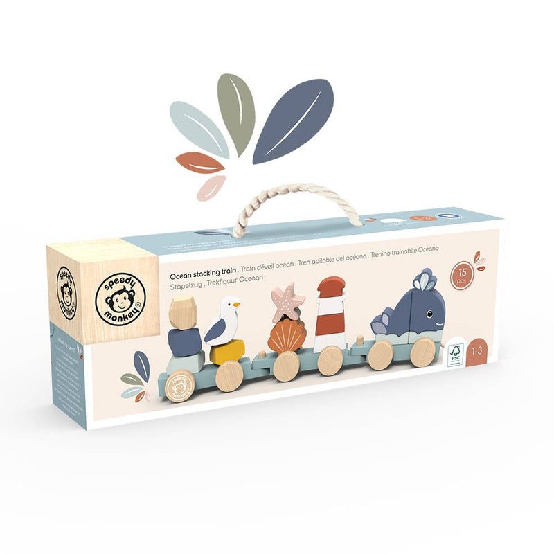 Wooden Ocean Stacking Train