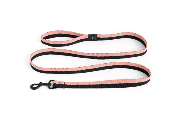 Dog Leash Flat M/L - Pink/Black