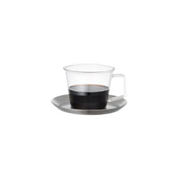 Cast Coffee Cup & Stainless Steel Saucer 220ml