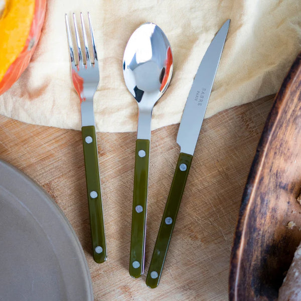 Bistrot Solid 4 Pieces Cutlery Set - Green Fern