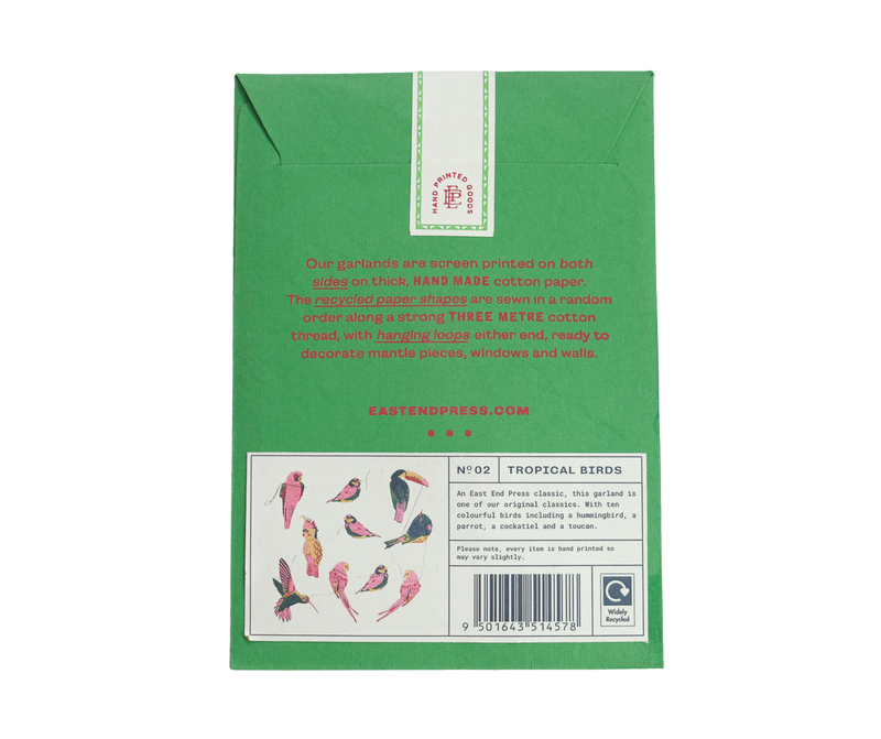 Tropical Birds Sewn Garland