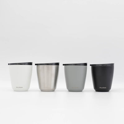 HuskeeSteel Cup & Lid - Black 8oz