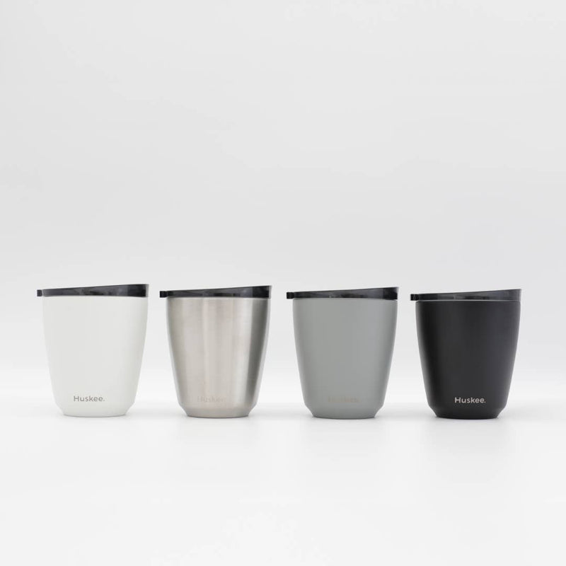HuskeeSteel Cup & Lid - Black 8oz