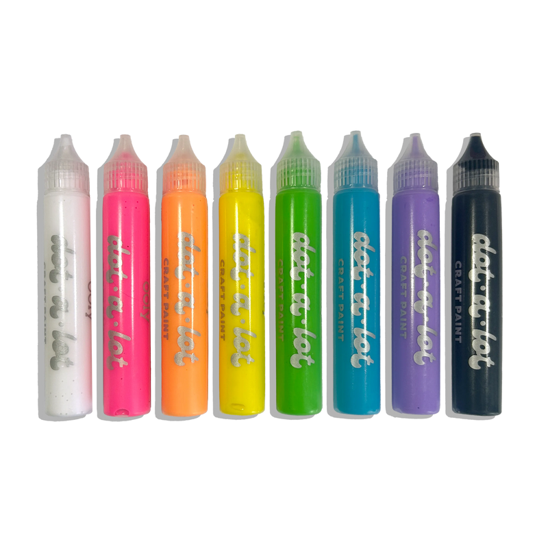 Dot-A-Lot - Dimensional Craft Paint - Bright (Set of 8)