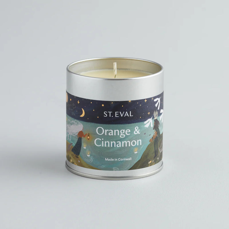 Orange & Cinnamon Scented Tin Candle