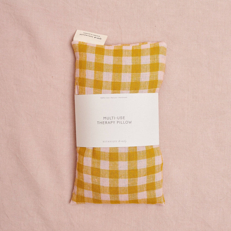 Botanique Workshop - Multi-Use Lavender Therapy Pillow: Linen Wes Gingham: Small