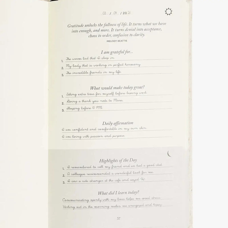 Change - The Five Minute Journal Linen - Daily Guided Gratitude