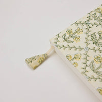 A5 Ruled Notebook - Floral Lattice Buttercream